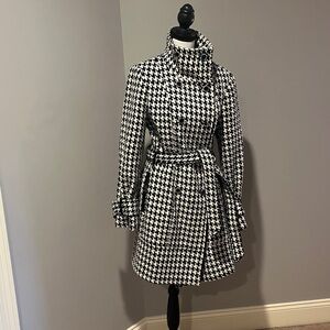 Calvin Klein Houndstooth Coat size L